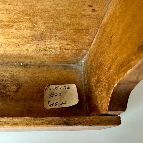 Antique Pine Pumice Box, Scrub Box, Wall Box - Picture 6 of 7